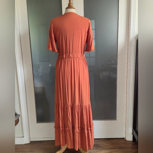 Boho Terracotta Maxi Dress - Picture 2 of 9